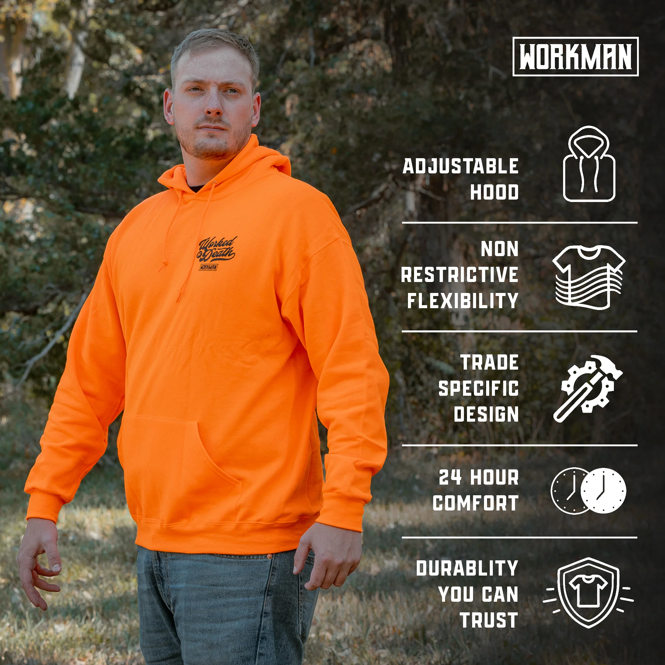 Worked To Death - Pocket Tee (Hi-Vis) - Image 5